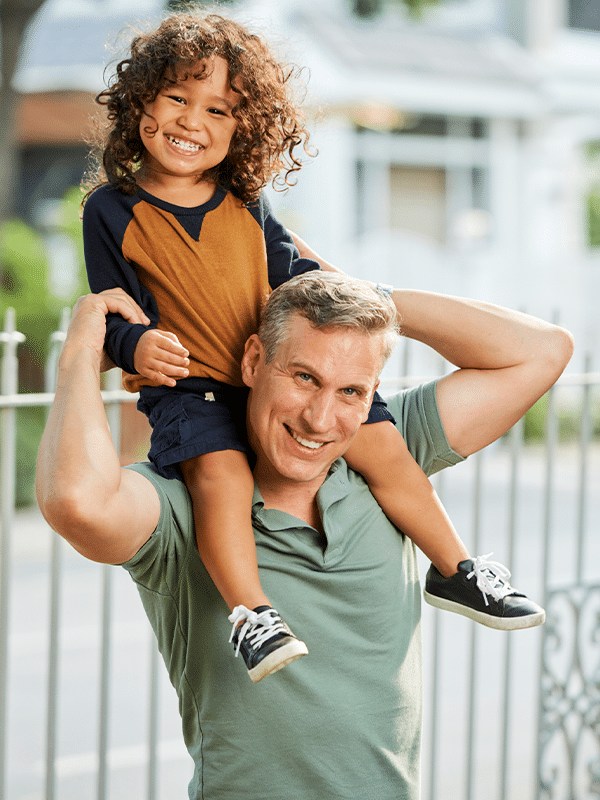 oral exam- Dad and daughter